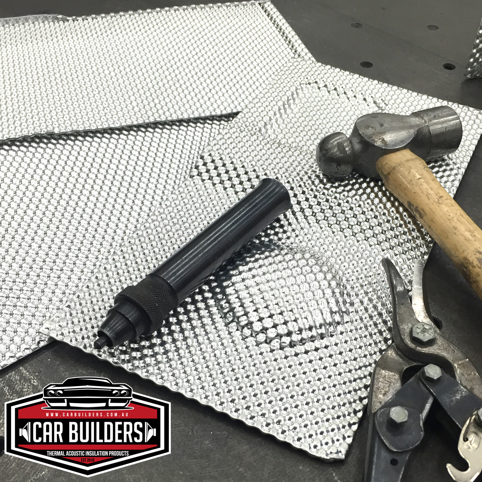 Exhaust Heat Shield EMBOSSED ALUMINIUM multi layer by Car Builders eBay