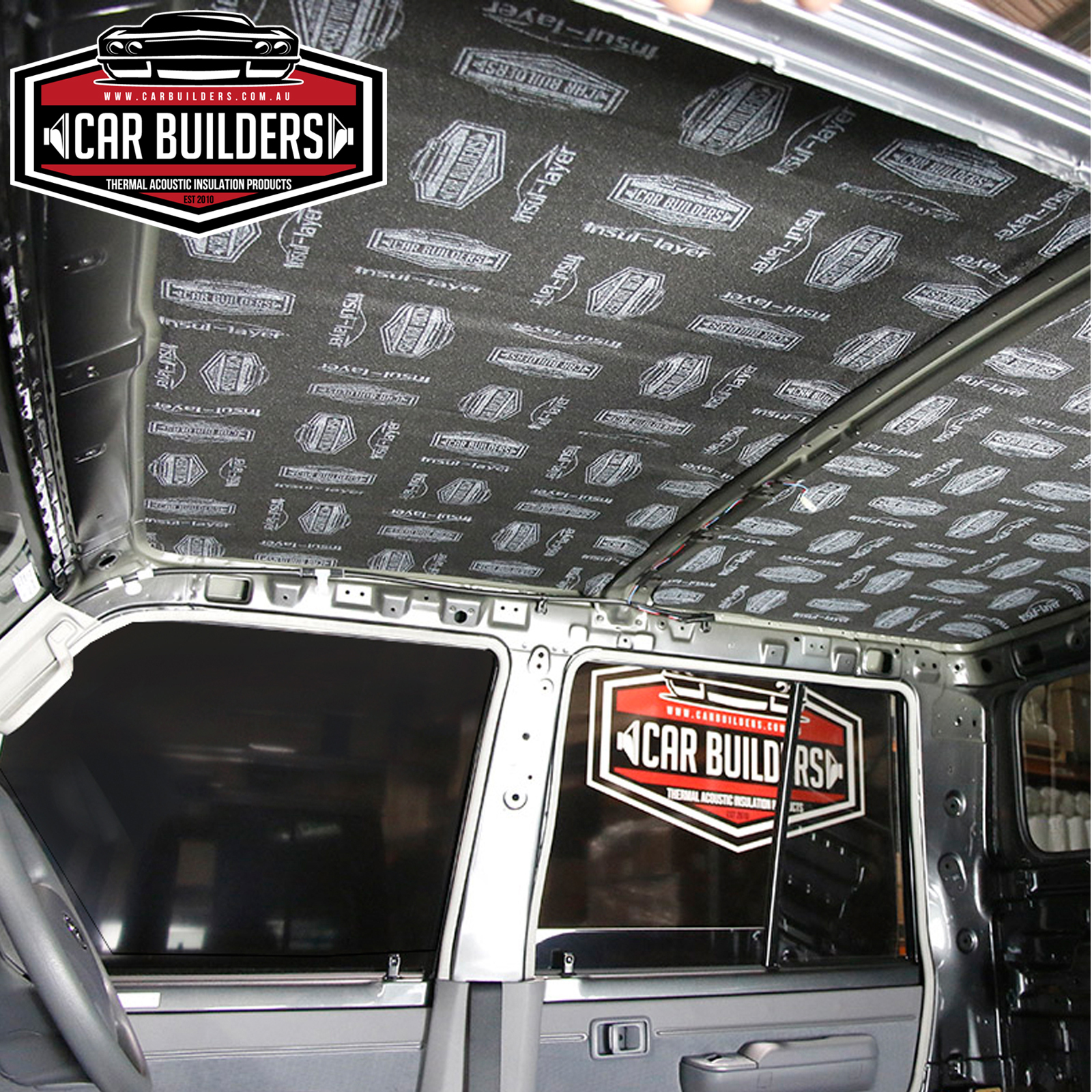 Car Builders ROOF HEAD LINER thermal acoustic insulation peel and stick