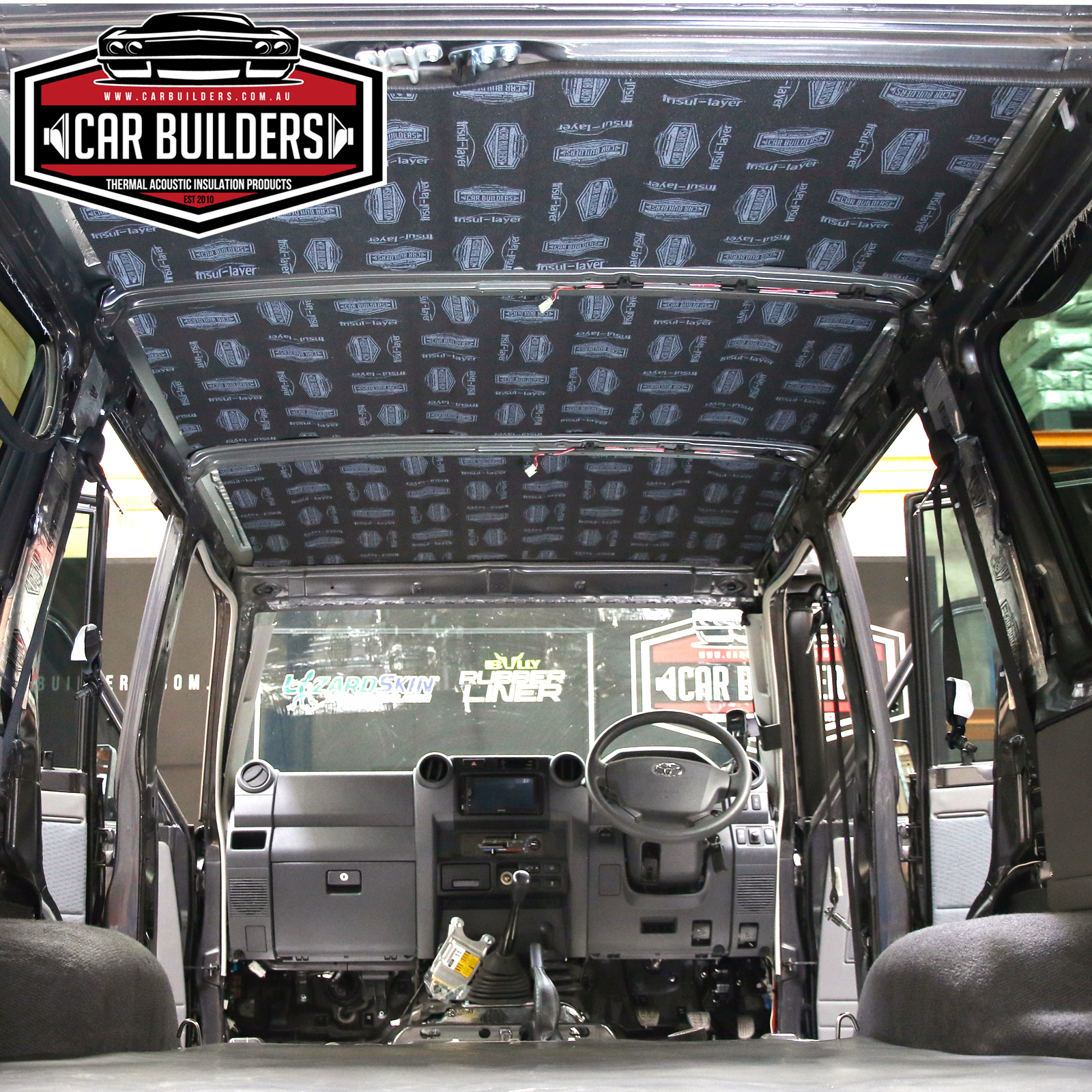 Car Builders ROOF HEAD LINER thermal acoustic insulation peel and stick