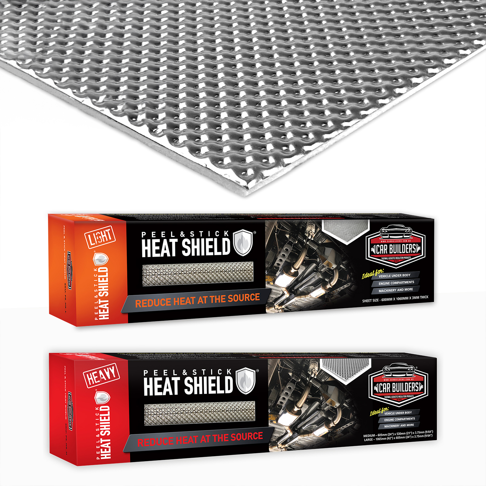 Peel & Stick Heat Shield Light 300mm x 520mm